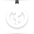 Caduceus Medical Symbol- vector web icon Royalty Free Stock Photo