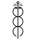 Caduceus rod, simple minimal symbol