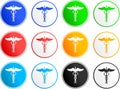 Caduceus sign icons