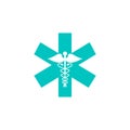 Caduceus solid icon, Medicine and health sign Royalty Free Stock Photo