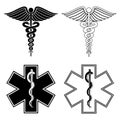 Caduceus and Star of Life Royalty Free Stock Photo