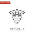 Caduceus Vector Icon Royalty Free Stock Photo