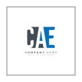 CAE Initial Letter Logo - Simple Monogram Logo Royalty Free Stock Photo
