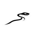 Caecilian. Caecilian simple black and white line art vector logo Royalty Free Stock Photo
