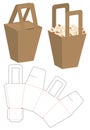 Box packaging die cut template design. 3d mock-up Royalty Free Stock Photo