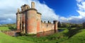 Caerlaverock Castle in Evening Light, Dumfries and Galloway, Scotland, Great Britain Royalty Free Stock Photo