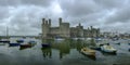 Caernarfon Castle across the harbour, Wales, UK Royalty Free Stock Photo