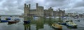 Caernarfon Castle across the harbour, Wales, UK Royalty Free Stock Photo