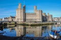 Caernarfon Castle in Caernarfon, Gwynedd, Wales