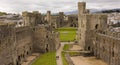 A Caernarfon Castle Panorama, Wales, Great Britain, UK