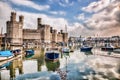 Caernarfon Castle in Wales, United Kingdom Royalty Free Stock Photo