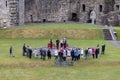 A ceremony at the medieval fortress in north-west Wales - Caernarfon Castle