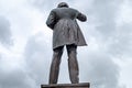 Caernarfon Wales - May 01 2018 : Prime Minister David Lloyd George commemorative stone