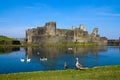 Caerphilly Castle, South Wales, UK Royalty Free Stock Photo