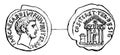 Caesar Coin vintage illustration