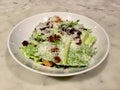 Caesar Salad. Classic. Fresh Salad dish. Marble table. Royalty Free Stock Photo