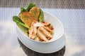 Caesar Salad with grilled chicken Royalty Free Stock Photo