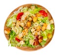 Caesar salad with grilled chicken and croutons Royalty Free Stock Photo