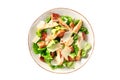 Caesar salad with grilled chicken, green lettuce and Parmesan Royalty Free Stock Photo