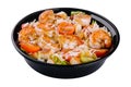 Caesar salad with grilled shrimp and parmesan cheese Royalty Free Stock Photo