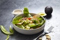 Caesar salad in a plate. Royalty Free Stock Photo