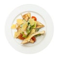 Caesar Salad Top View. Chicken Caesar Salad Royalty Free Stock Photo