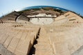 Caesarea amphitheater fisheye view Royalty Free Stock Photo
