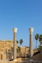 Ruins of ancient bathhouse at Caesarea in Israel