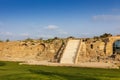 Ruins of ancient bathhouse at Caesarea in Israel