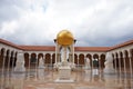 CAESAREA, ISRAEL - December 10, 2023: Moorish-style courtyard of the Ralli Museum and the Columbus Fountain Royalty Free Stock Photo