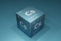 Caesium, 3D rendering of symbols of the elements of the periodic table, atomic number, atomic weight, name and symbol. Education,