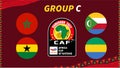 Can Cameroon 2021 Symbol Group C African Cup Football Teams Flags Royalty Free Stock Photo