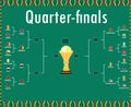 Design Can Cameroon 2021 Quarter-Finals Emblem Symbol Countries African Cup Trophy Royalty Free Stock Photo