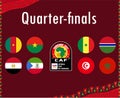Design Can Cameroon 2021 Symbol Quarter-Finals Flags Emblem Countries Royalty Free Stock Photo
