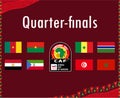 Design Can Cameroon 2021 Symbol Quarter-Finals Symbols Countries Flags Royalty Free Stock Photo