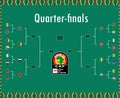 Design Can Cameroon 2021 Symbol Quarter-Finals Emblem Flags Symbol Countries Royalty Free Stock Photo