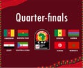 Design Can Cameroon 2021 Symbol Quarter-Finals Flags Countries Royalty Free Stock Photo