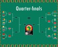 Design Can Cameroon 2021 Symbol Quarter-Finals Emblem Flags Countries Royalty Free Stock Photo