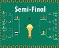 Can Cameroon 2021 Semi-Finals Emblem Flags Symbol Countries African Cup Trophy Royalty Free Stock Photo