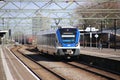 CAF Civity train at the trainstation of Den Haag Laan van NOI in the Netherlands.