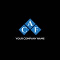 CAF letter logo design on BLACK background. CAF creative initials letter logo concept. CAF letter design.CAF letter logo design on Royalty Free Stock Photo