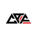 CAF triangle letter logo design with triangle shape. CAF triangle logo design monogram. CAF triangle vector logo template with red Royalty Free Stock Photo