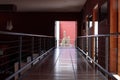 Cafayate, Province of Salta, Argentina - November 7 2022: view of an indoor walkway at wine museum