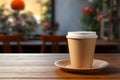 Cafe ambiance, 3D rendered coffee cup on a welcoming table