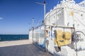 Cafe bar close to mediterranean sea, town of Sant Antoni, Ibiza