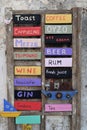 Cafe bar drinks menu board sign