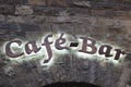 Cafe Bar sign Royalty Free Stock Photo