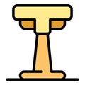 Cafe bar stool icon vector flat