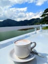 A cafe with beautiful lake view