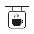 Cafe billboard icon. Vector illustration. EPS 10. Royalty Free Stock Photo